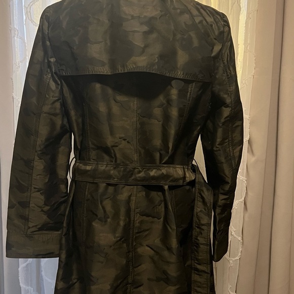 W by Worth Olive Camouflage Trench Coat - Picture 4 of 7